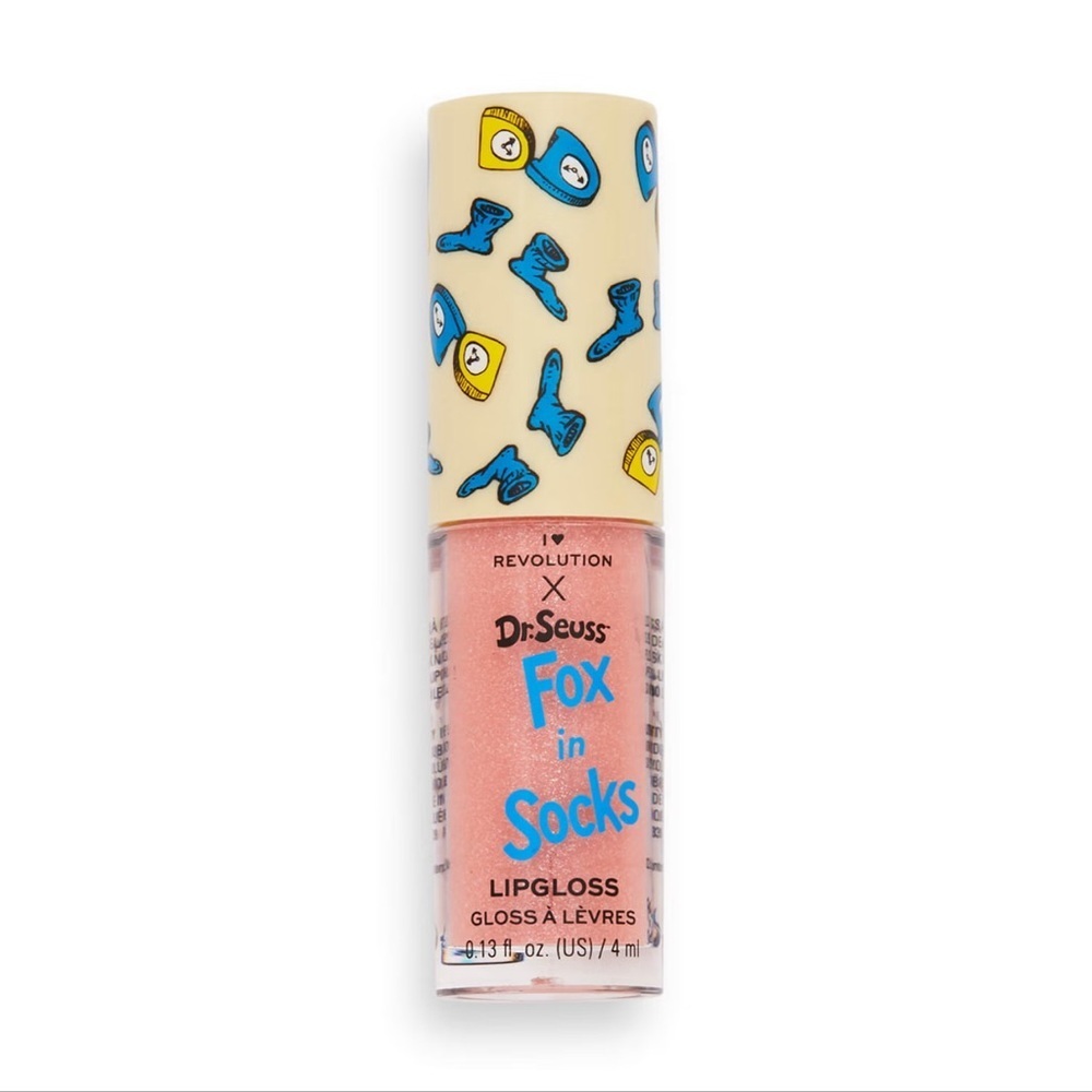 I Heart Revolution x Dr. Seuss Fox in Socks Lip Gloss Shimmer Peach 0.13oz‎ NEW